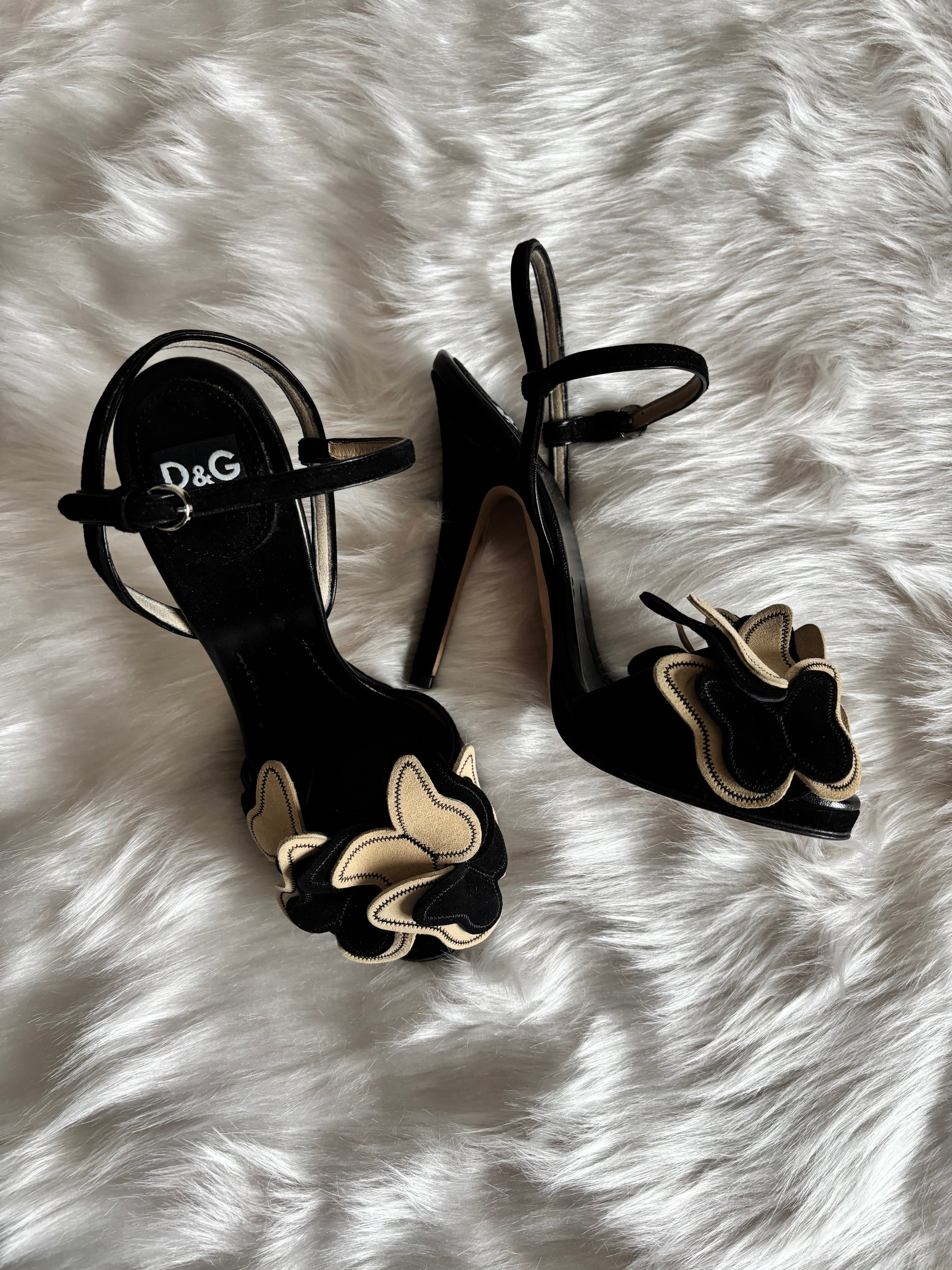 D&G Süet Topuklu Ayakkabı